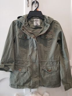 Full Tilt green khaki hooded jacket Medium