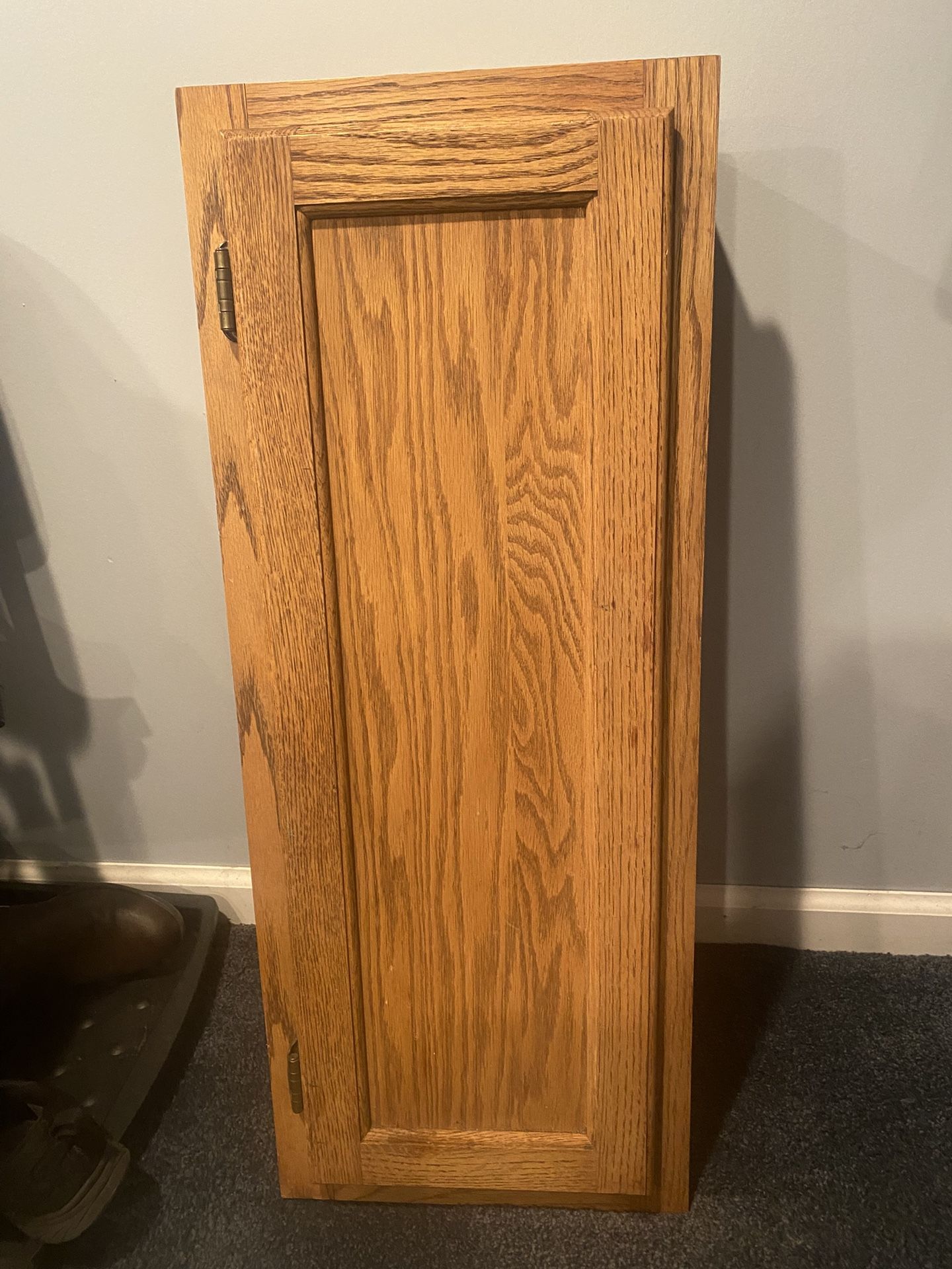 Thin Wall Cabinet With Glass Shelves