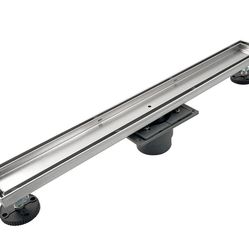(New in Box)
Neodrain 24-Inch Linear Shower Drain with Tile Insert Grate, Professional Brushed 304 Stainless Steel Rectangle Shower Floor Drain Manufa