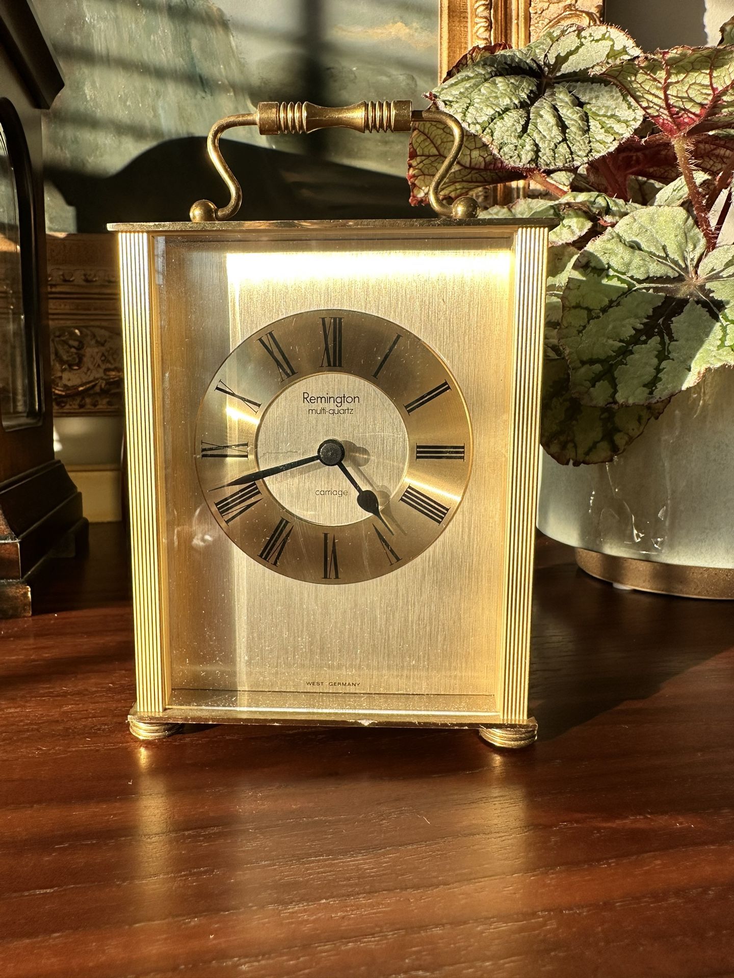 Remington Multi-Quartz Carriage All Brass West Germany Mantel Clock