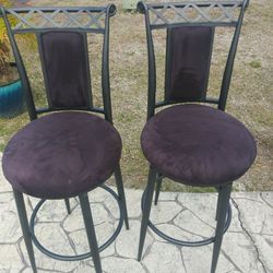 Two Bar Stools Swivel.