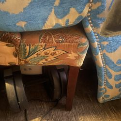 2 Beautiful Suede Designer Chairs 