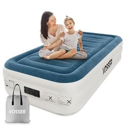 Twin Air Mattress with Built-in Pump,Fast & Easy Inflation/Deflation Inflatable Mattress, Foldable Blow Up Mattress with Storage Bag, Inflatable Bed f