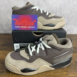 NEW Jordan 4 RM Ironstone Size 12C Preschool FQ7936-022 Brown Youth Shoes OG Rare MJ