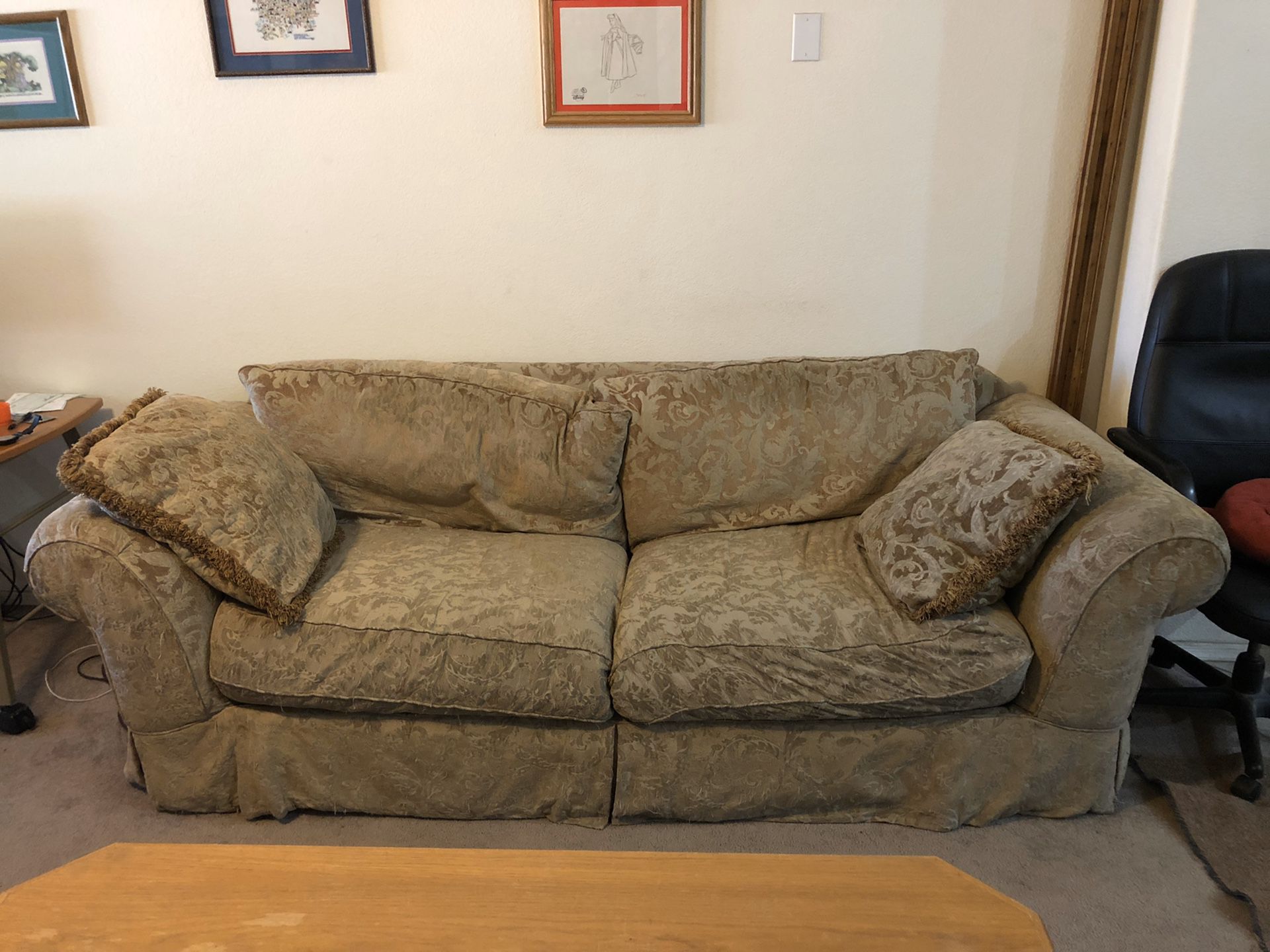 Matching couch and love seat