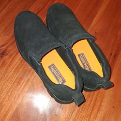 Men's Black Suede Loafers. Sz 12, NEW