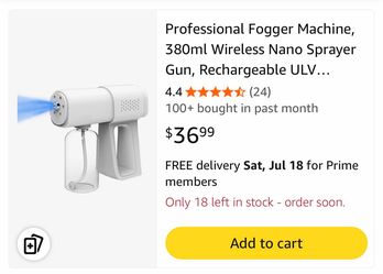 Professional fogging machine gun