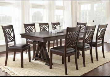 Adrian Espresso Side Chairs (Set of 8)  - Chairs are solidly constructed using mortise-and-tenon joinery and corner blocks for exceptional, longevity,