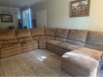 Brown Microfiber Sectional Couch