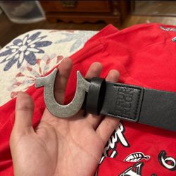 silver buckle true religion belt 