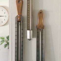 Three Vintage Taylor Weksler Candy Jelly Industrial Thermometers Decor