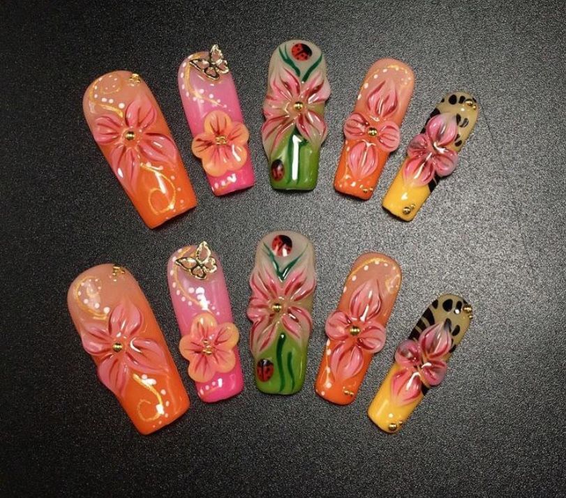 Exclusive Tropical New Hand Made Nails