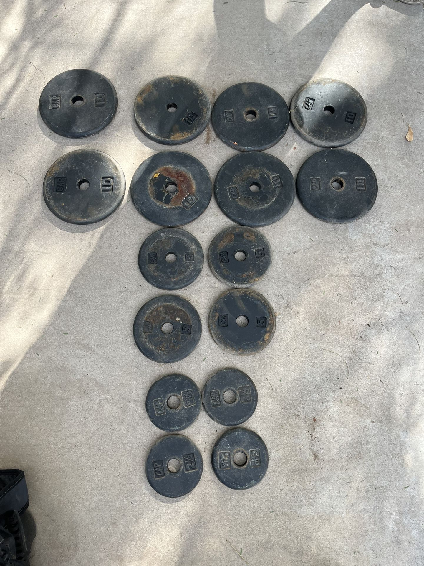 110lbs 1in Pro Style Dumbbell Plates Cap