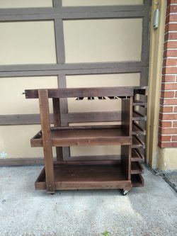 Rolling bar cart