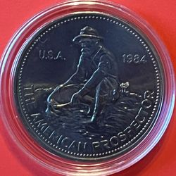 1 Oz Silver 1984 ENGELHARD The American Prospector,  Eagle Reverse