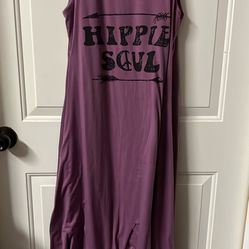 Hippie Soul T-shirt Material Maxi Sleeveless Asymmetrical Sun Dress