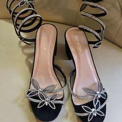 Top moda butterfly calf wrap shoe