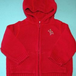 Infant Unisex 6-9M Front Zip Hoodie Sweater