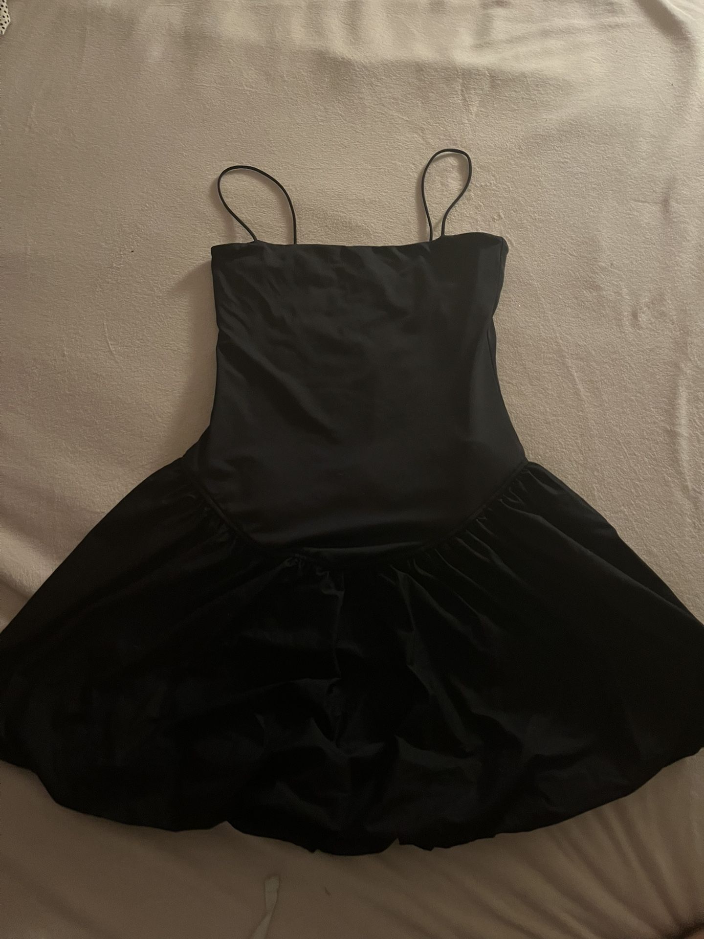 black mini dress