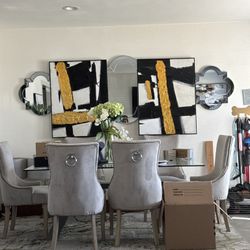 Broyhill Velvet Dining Chairs Set