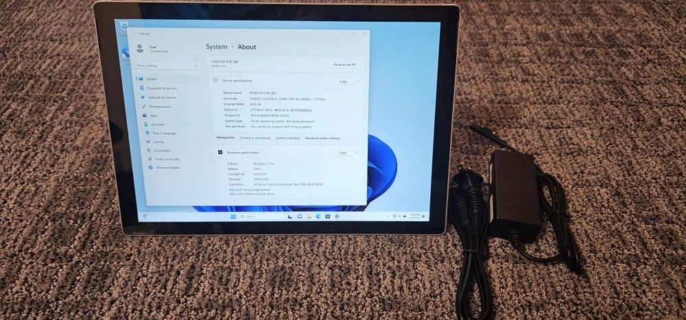 Microsoft Surface Pro i5 2.6Ghz 8Gb 256Gb Windows 11 Pro