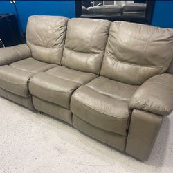 Reclining Couch {Genuine Leather}