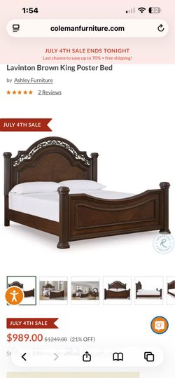 King headboard and footboard bed frame