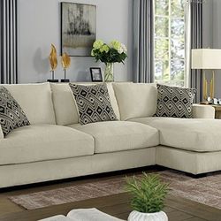 Brand New Beige Modular Design L-SHAPED SECTIONAL (RIGHT CHAISE)    