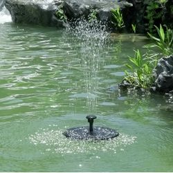 Solar Fountain With 6 Nozzle Solar Powered Bird Bath Floating 