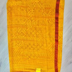 Yellow Chundri Sari Saree Tie Dye New Fashion Indian Dress