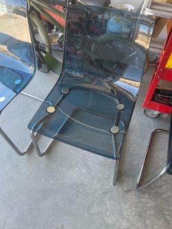 IKEA blue chrome chairs