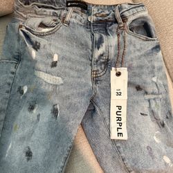 Purple Brand Shorts Size 32  Color  Light Blue 