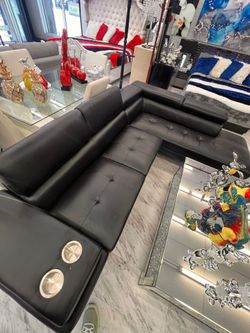 Sofá Seccional Con Portavasos 