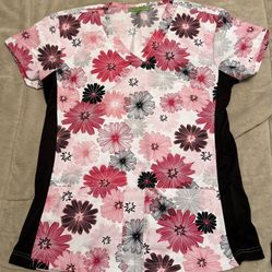 Flower Scrub Shirt Size XSmall
