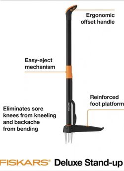 🤩💰🔥💲Asking: $40 - 34 in. Stand up 4 Claw Long Handle Weed Puller Tool; Heavy Duty Garden, Lawn and Dandelion Weeder, Easy-Eject No Bending 🤩💰🔥?