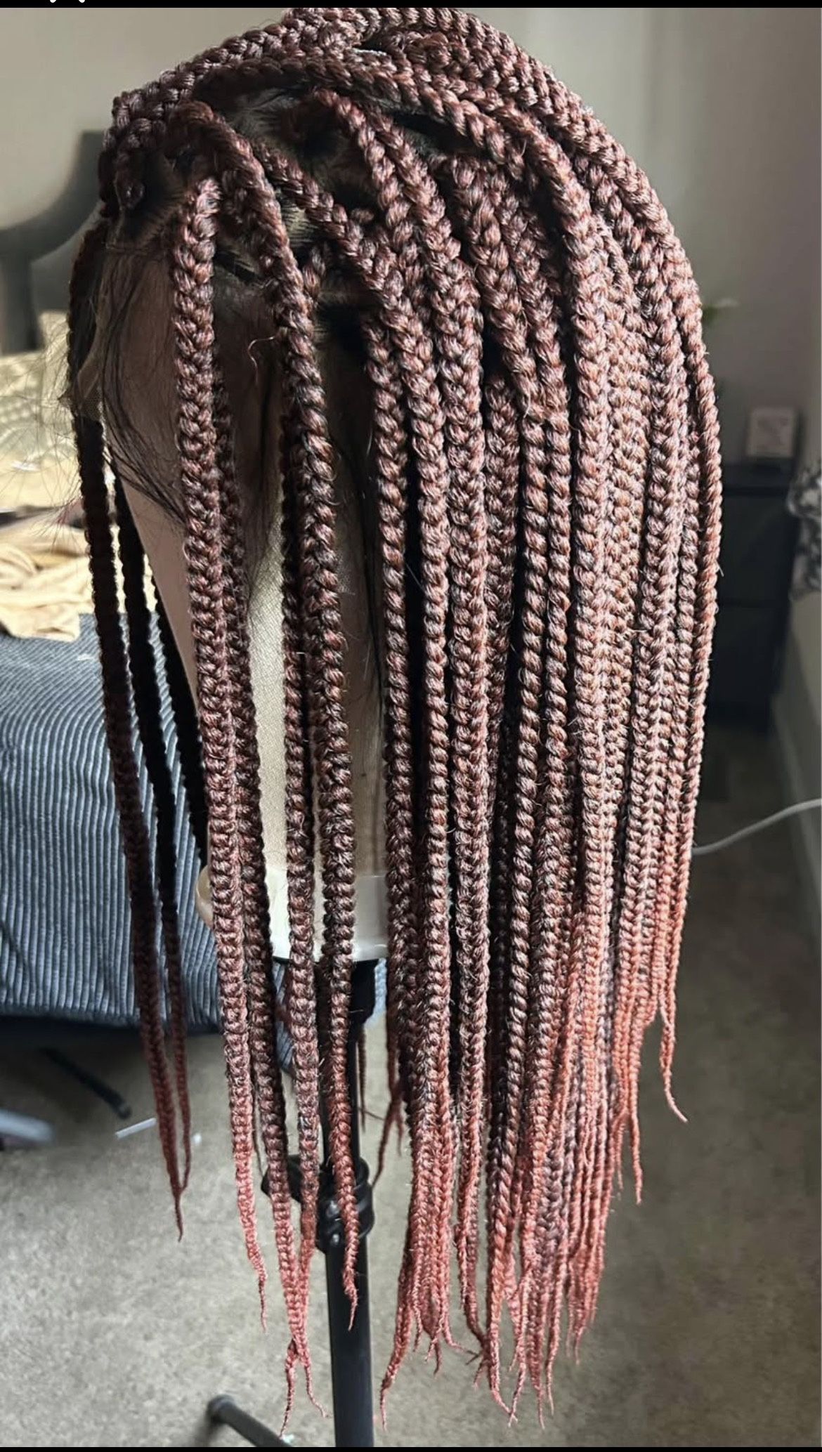 New (Auburn)360 Full Lace Braided Wig 22 Inches