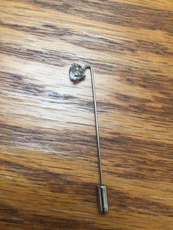 Vintage Rhinestone Silvertone Stick Pin