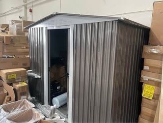 Assembled Display Item New 8x6 Outdoor Metal Shed (Need Trailer to Transport)