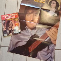 John Lennon A Tribute Yesterday And Today 1980 December Includes Magazine Includes Free Inside Life-size Pool Color Poster The Beatles