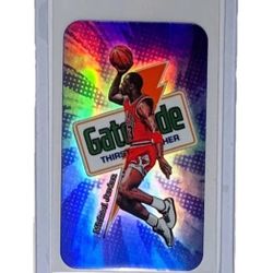 Michael Jordan 1991 Gatorade Blue Tropical Fruit Mini Refractor Promo Card