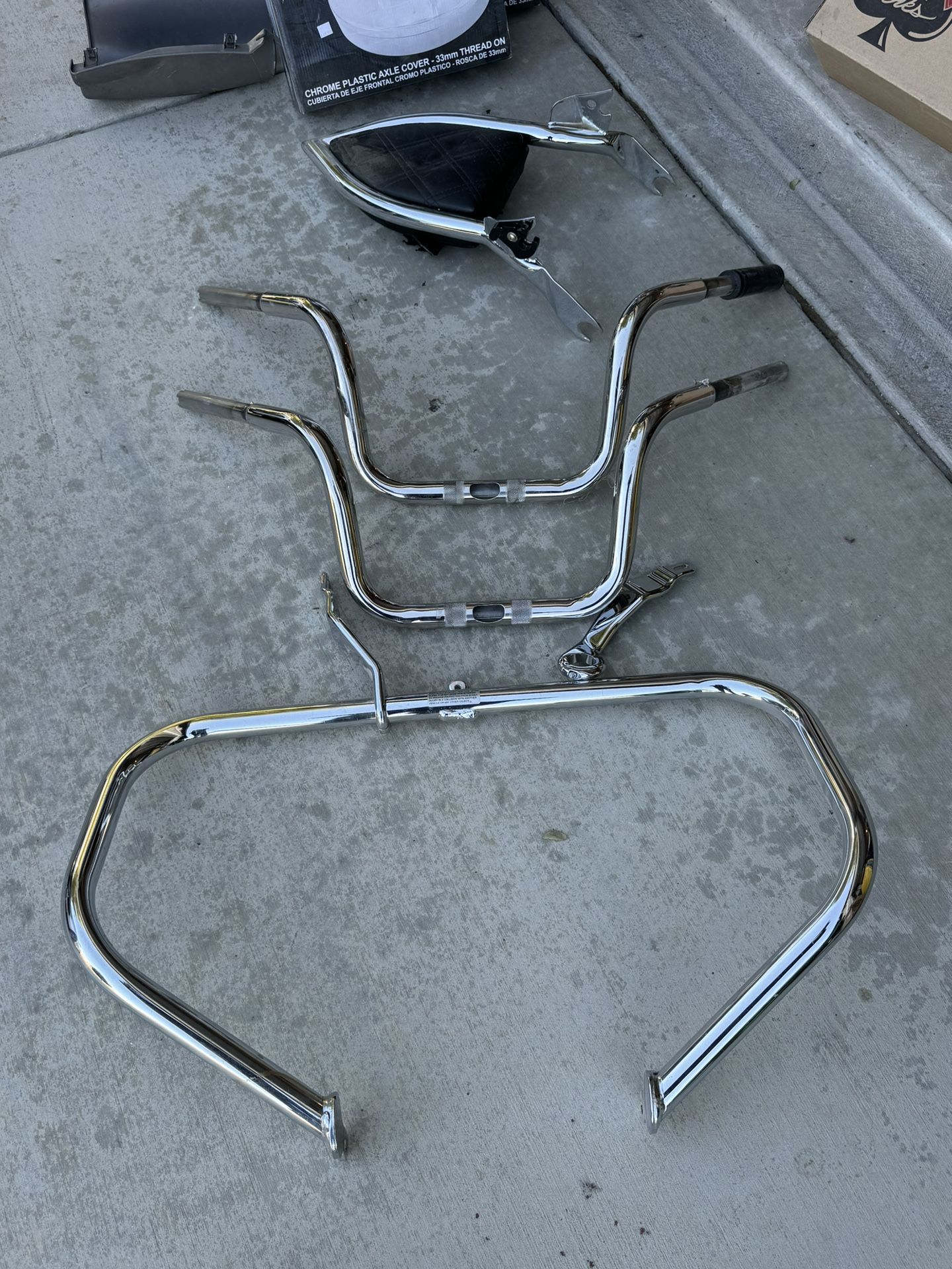 Stock 2020 Roadglide Handlebars And Front Crash Bar