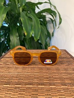 Acetate Frame Polarized Orange Sunglasses
