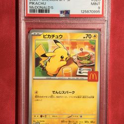 PSA9 Pikachu 020/ McDonald's Promo Pokemon Card Japanese 2025