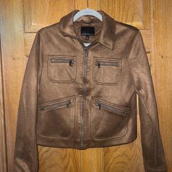 Women’s Banana Republic Brown Faux Suede Jacket - Size M