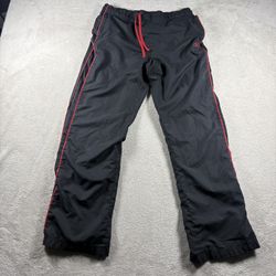 Vintage Reebok Men’s Size Small Black Nylon Track Sweatpants Baggy Y2K #854