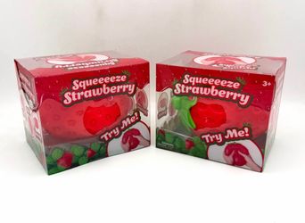 NEW VIRAL Sunny Days Squeeezy Jumbo Strawberry Squishy