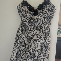 Black And White Sleeveless Sundress Size 12