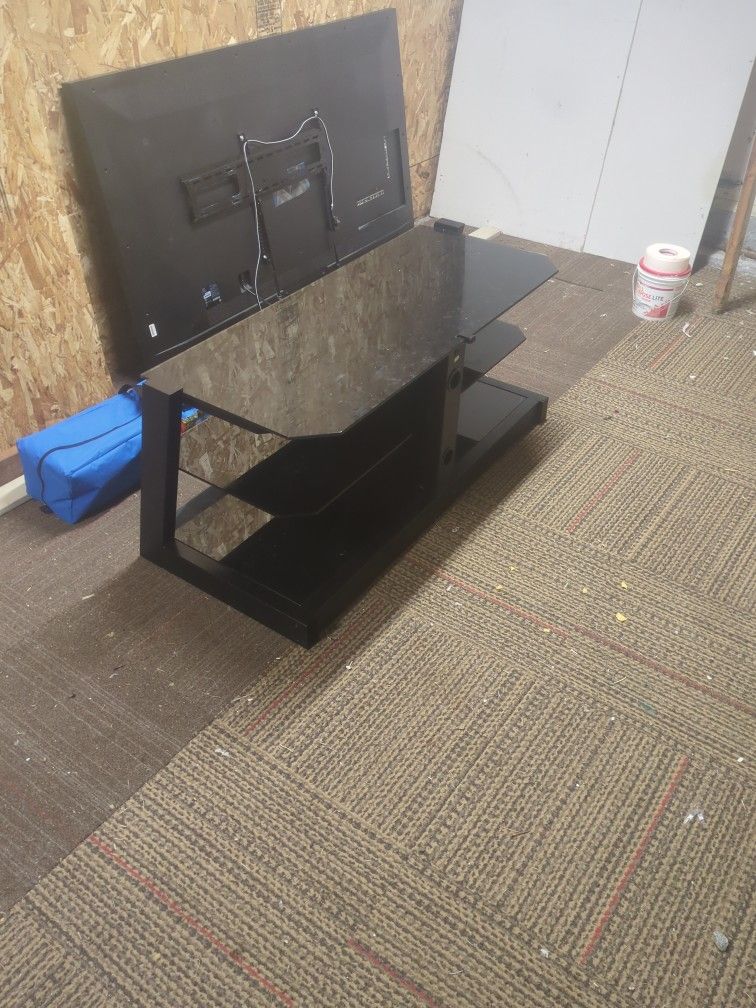 Glass And Metal Coffee Table