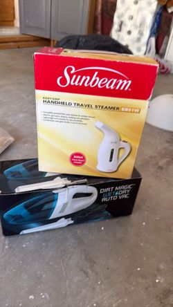 Handheld Travel Steamer and Dirts Magic Wet Dry Auto Vacuum