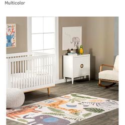 nuLOOM 4' x 6' Machine Washable Stain-Resistant Area Rug with Non Slip Backing, Low Profile for Living Room, Bedroom, and Dining Room, Felipa Safari W